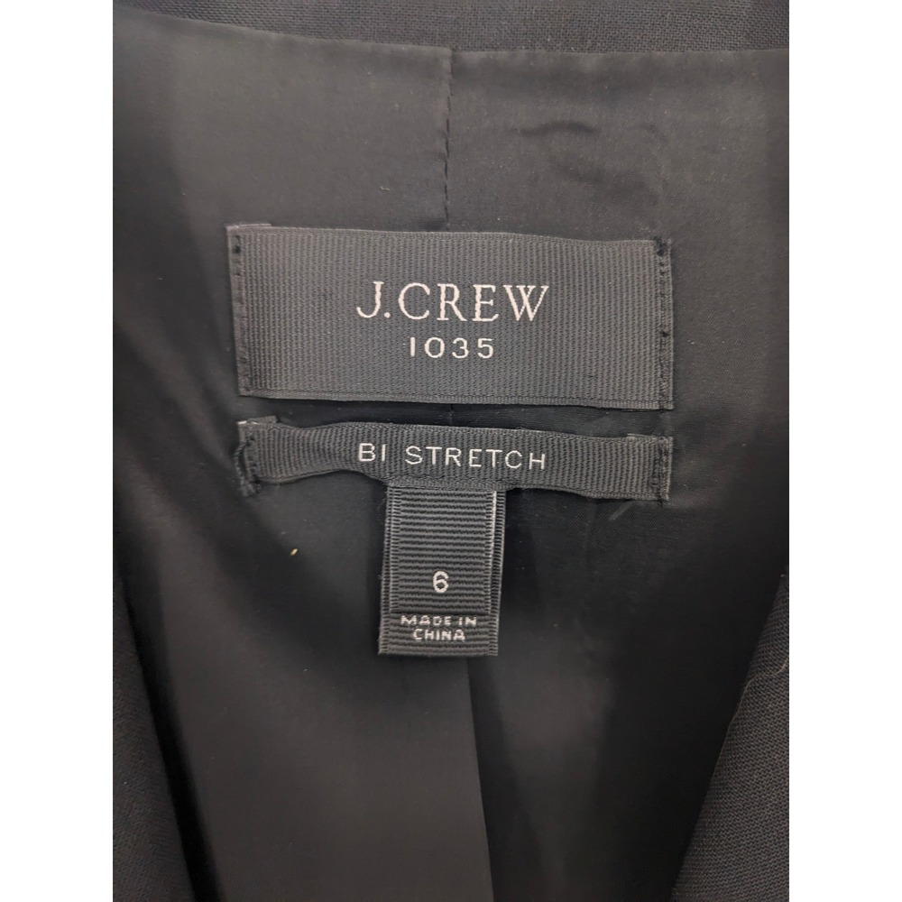 J.Crew Bi Stretch Wool Blend Blazer Womens 6 Black Jacket Corpcore Office Career - Picture 4 of 8
